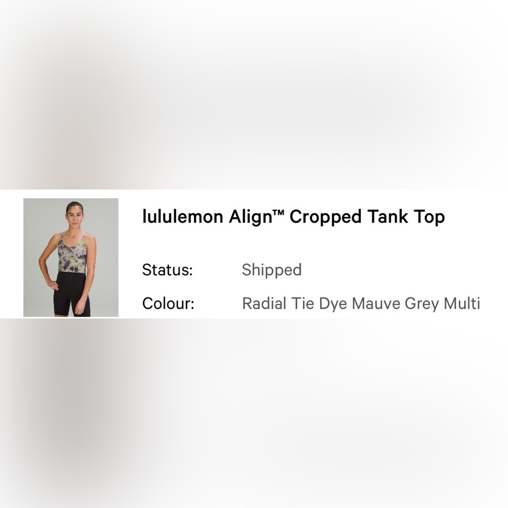 Lululemon align crop tank top